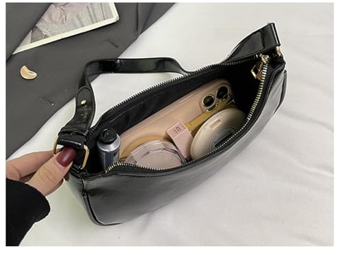Image of Small Crescent Shoulder Bags for Women, Cute Handbag Mini Clutch Purse Underarm
