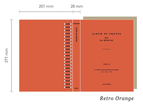 ICONIC Photo in - Spring Photo Album - Album de Photos Slip in Photo Album (4 x 6 inches, Retro Orange) - Thumbnail 5