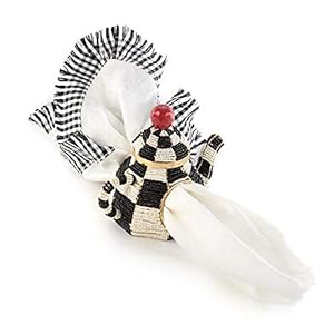 Mackenziechildsteakettlenapkinringcourtlycheck Urban Country Home Decor Mackenzie childs tea kettle napkin ring courtly check urban country home decor