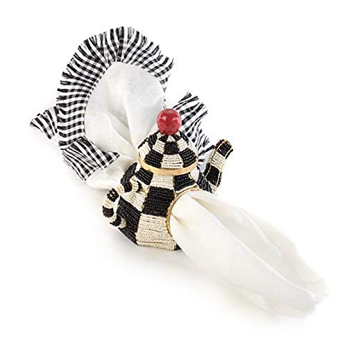 Mackenziechildsteakettlenapkinringcourtlycheck Urban Country Home Decor Mackenzie childs tea kettle napkin ring courtly check urban country home decor