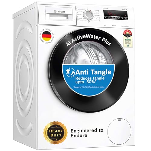Bosch 8 kg 5 Star Inverter Touch Control Fully Automatic Front Loading Washing Machine with In- built Heater (WAJ2426MIN,White)