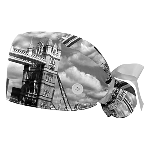 Chapeaux de travail respirants JDEZ : lot de 2 casquettes bouffantes