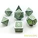 Bescon Superduty Glow in The Dark Solid Metal Polyhedral D&D Dice Set of 7 Luminous Metallic RPG Role Playing Game Dice 7pcs Set D4-D20 Glowing Metal Dice