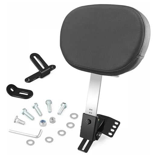 Adjustable Plug-in Driver Rider Backrest Custom Kit for Harley Electra Glides 1997-2021 Made Fit for Touring Models Road King Street Glide (Chrome Finished)