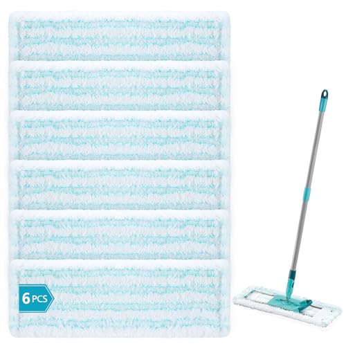 6pcs Ersatz-Wischbezüge für Leifheit Profi XL Micro Duo/Profi XL Cotton Plus Ersatzbezug für Leifheit Profi X L Flecken schnell entfernen Effiziente Mikrofaser Ersatzbezug für alle Böden