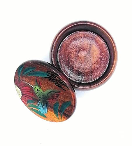 Kal Crafts - Wooden Jewelry Box - Handpainted Decor - Set Of 1 Authentic Costarican Rainforest Jewelry Box - Artisanal - Storage Case For Earrings, Necklace And Rings (Hummingbird) #TOP6