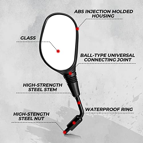 KEMIMOTO ATV Handlebar Mirrors