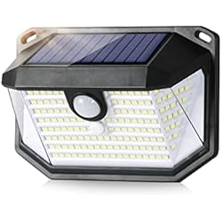 Focos Con Sensor De Movimiento Amazon Luz Solar Exterior con Sensor de Movimiento IP65 Impermeable Focos LED Solares Luces Farolas Aplique Pared Potente 3 Modos Lampara Seguridad Iluminación para Jardin Terraza Pergolas Patio Negro
