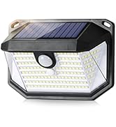 Faretto Solare Esterno LED Con Sensore Movimento E Allarme | Luce Da Giardino 600 Lumen Impermeabile IP67