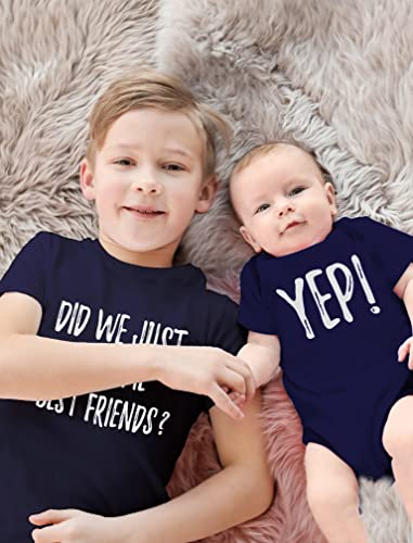 Big Brother Sister Shirt Little Sis Bro Outfit Sibling Matching Outfits Set Navy 2T / Baby Navy 6M (3-6M) #TOP1