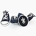 PETFAVORITES Cute Puppy Pet Dog Sporty Shoes Lace up Blue Canvas Dog Boots Nonslip Dog Booties Sneaker for Large Doggies, Pack of 4 (Size 7, Blue)
