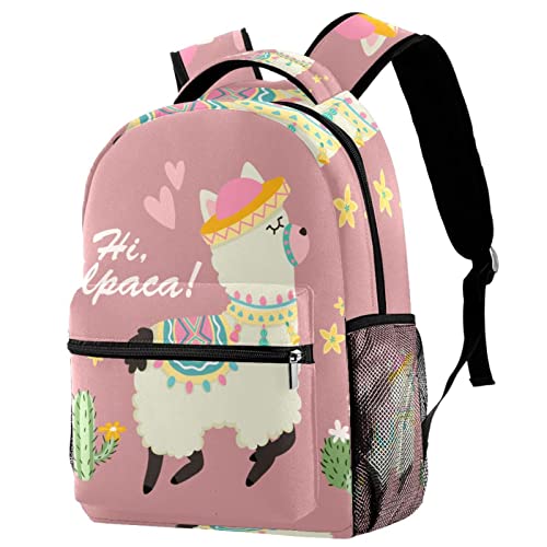 Mochila para portátil de alpaca y cactus: bolsa de viaje unisex