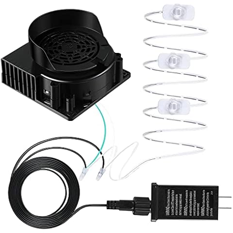 NIKJEBDF Air Blower for Inflatables, Inflatable Air Blower Replacement, for Garden Yard Inflatable Decor, 1.0A Fan Blower for Halloween Christmas Airblown Inflatables, 12V/ 1.0A Adapter Cover