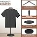 Shirt Display Stand, 18-34 Inch Height Adjustable Mannequin Torso for Vendors Shop, More Stable Dress Form Portable Clothes Garment Rack, T Shirt Display Holder Jacket Coat Stand Hanger, Black