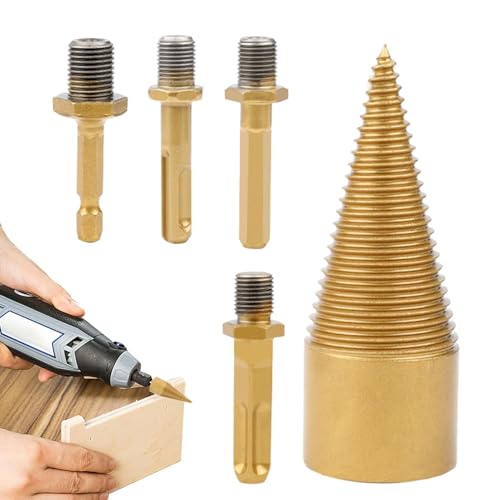 Generisch - Brennholzbohrer, Brennholzbohrer Holzspalter | Elektrischer Bohrer Holzspalter Brennholzbohrer - Multifunktionales Schraubkegelschrauberwerkzeug, elektrischer Holzspalterbohrer für den Außenbereich