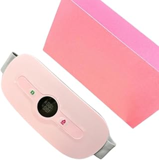 Portable Cordless Heating Pad Laelr Heating Pads for Cramps with 6 Heat Levels and 6 Vibration Massage Modes Cordless Fast Heating Pad for Back Pain Relief Menstrual Heating Pad for Women Girl Pink