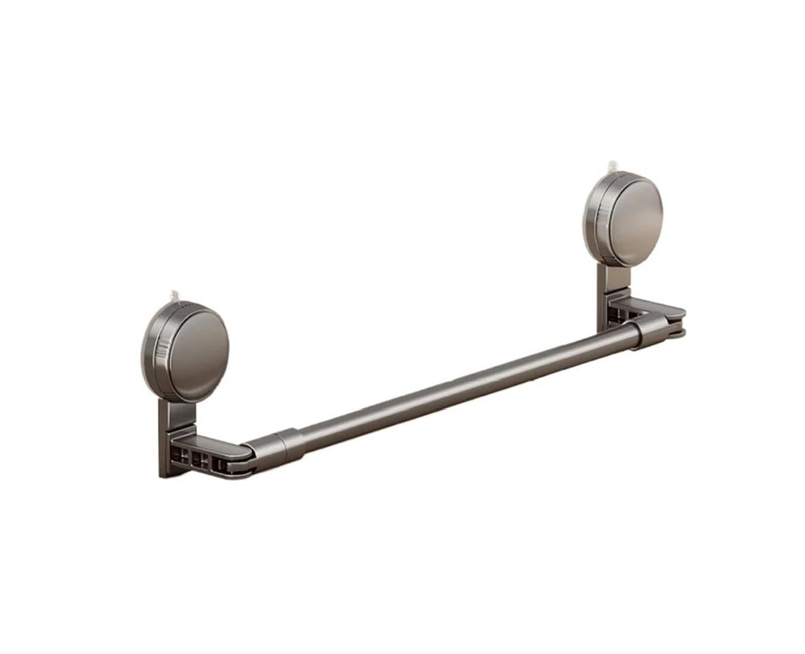 Casetlong Xp Grey 50Cm Pole 1Pc Extendable Rod Suction Cup Type Hook Rows For Kitchen Bathroom Corner Suspension Without Marks Hanger(Xp Grey 50Cm Pole)