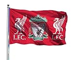 Lovely999 Liverpool-Flagge, Banner, 91 x 152 cm, L.F.C, England, Premier Fußball, Fußball, 2 Ösen
