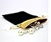 4.8x6 Inch black 30 pcs Drawstring Velvet Gift Bags with Gold edge Pouches for Small Gift jewelry Pouches Wedding Favors Candy Bags dice bags (4.8x6 Inch black)