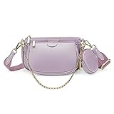 ◆ MATERIAL: Veganes Leder mit hochwertiger Hardware in Goldmetallfarbe, edel, elegant und stilvoll.