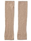 RYYOYY Super Soft 100% Cashmere Arm Warmers for Women Fingerless Long Gloves with Thumb Hole (Length 15.3″) Camels