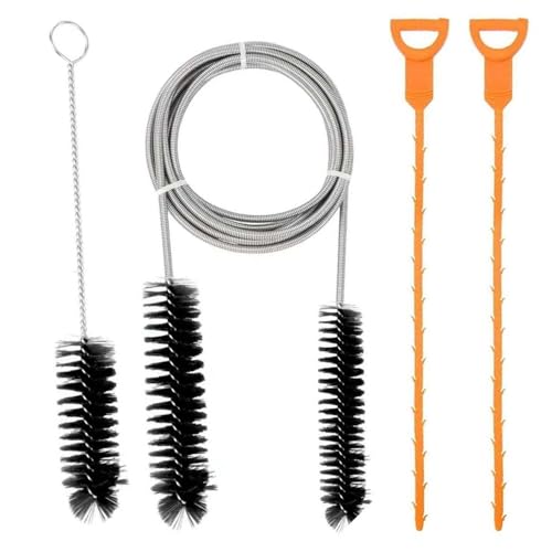 Feione 4 Stück Abflussbürste Reinigungsset