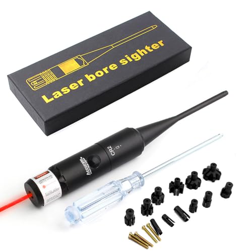 Calibreur Laser Weytoll en Alliage d'Aluminium Calibreur Sans Tour Laser Calibreur avec Adaptateur Réglable à 8 Trous pour Calibres de 0,177 à 0,50