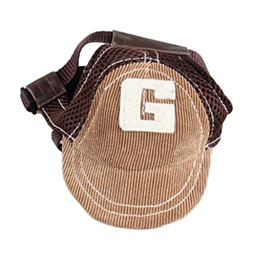 LOVIVER Hundecap Hundehut Baseballmütze Sommer Baseball Cap Kappe Für Hunde, Kaffee, M