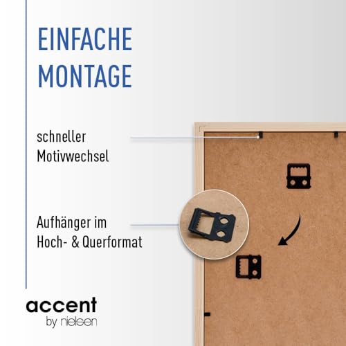 accent by nielsen Holz Bilderrahmen Scandic, 21 x 29,7 cm (A4), Hellbraun – Ansicht 5