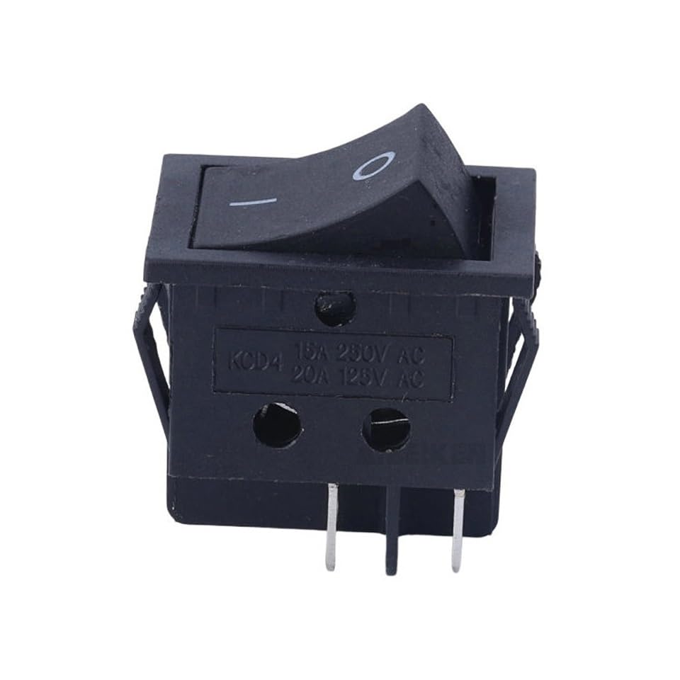 Single momentary Function (on)-Off 4pin Black Rocker Switch 125volt KCD2-201 21x28.5