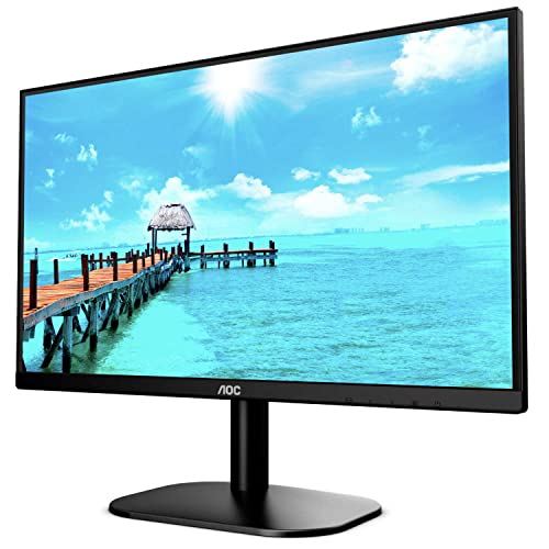 Aoc 24B2Xh 24" Full Hd Ips Monitor, 3-Sided Frameless & Ultra Slim Hdmi And Vga Inputs, Lowblue Mode, Vesa Compatible,Black #TOP7