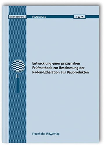 Preisvergleich Produktbild Entwicklung einer praxisnahen Prüfmethode zur Bestimmung der Radon-Exhalation aus Bauprodukten. (Bauforschung)