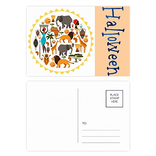 Cartes postales d'Halloween africaines pour des invitations de fête originales