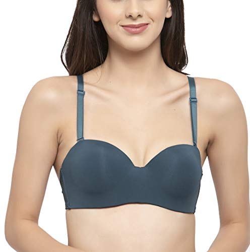 Image of Brachy Women's Every Day's Padded Underwired Demi Cup Bra T Shirt Padded Underwired Pushup Bra 85% Poly Cotton, 15% Elastane