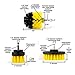 JOQINEER BBQ Grill Cleaning Cepillos de Limpieza con Taladro Ultra rígido Kit...