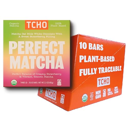 TCHO Perfect Matcha Chocolate Bar 10 Pack - Valentine's Day