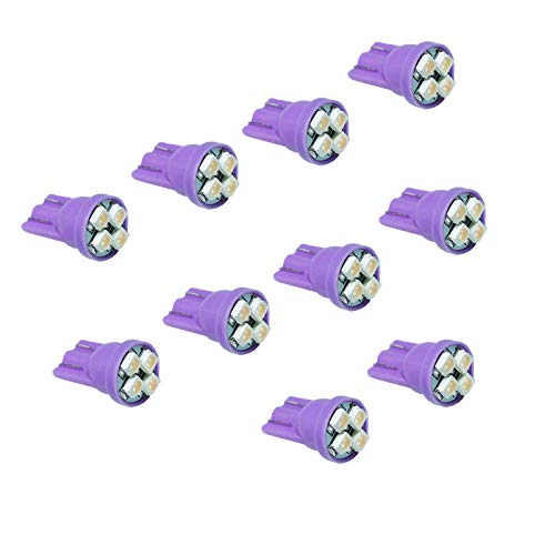 PA 10PCS #555 T10 4SMD LED Pinball Machine Light Bulb Purple-6.3V