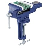 KATSU Tools Tragbarer 5,1 cm Tischschraubstock zum Anklemmen mit Nylonbacken, Drehfuß