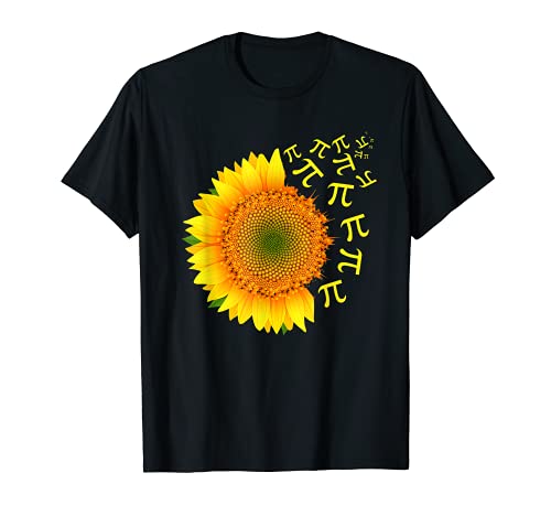 Sunflower 3,14 Math Happy Pi Day Geek Science Pi Symbol T-Shirt