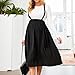 HGps8w Maternity Maxi Skirt Women's High Waisted Casual Flowy Ruffle Suspender Long Skirt Pregnancy Fall Overall Dress