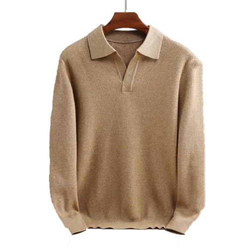 Men's Pullover Sweater Business Slim Wool Thickened Warm Lapel Sweaters Pullovers Long Sleeve Jumpers2