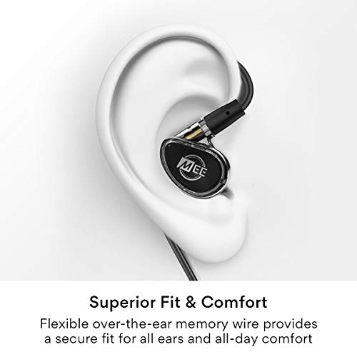 Image of MEE audio Professional MX4 PRO Quad-Driver Hybrid Musicians In Ear Monitor Headphones with High-Resolution Reference Sound; Noise Isolating Earbuds Earphones with Detachable Cables, Black