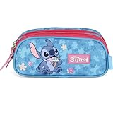 Estojo Triplo, Luxcel, Stitch, Pink