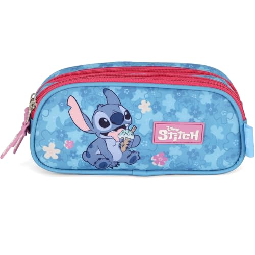Estojo Triplo, Luxcel, Stitch, Pink