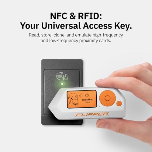 Image of Flipper Zero Portable Multi-Tool Hacking Device for Geeks, Fully Open-Source & Customizable, RFID and NFC Reader, Infrared Remote, Wireless Signal Explorer for Curious Minds, White