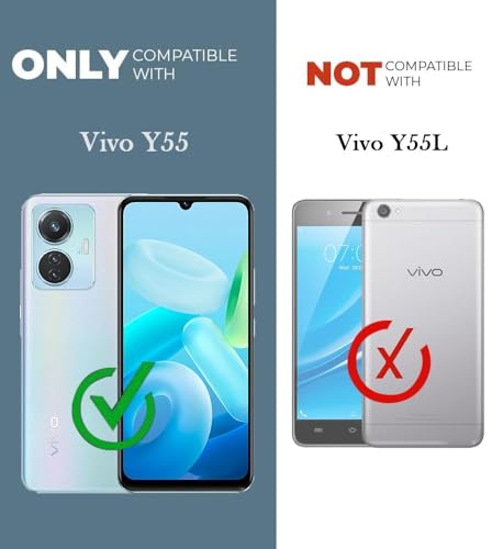 Image of Jkobi Back Cover for Vivo Y55 4G (Silicone Clear Case with Camera Protection | Soft and Flexible | Transparent)
