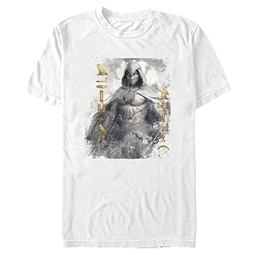 Image of Marvel Men's Moon Knight Glyphs T-Shirt, White, XL Big Tall