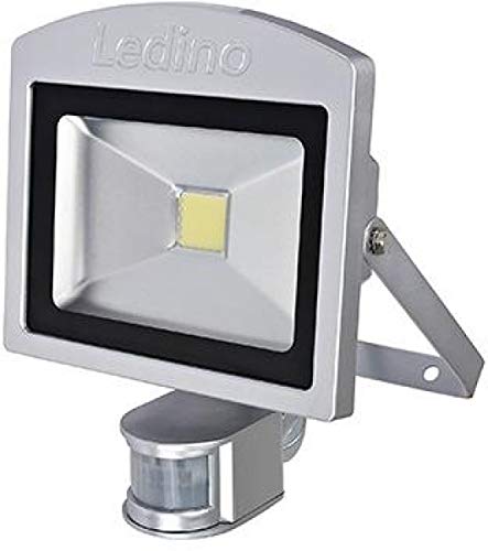 Preisvergleich Produktbild Ledino LED Außenleuchte Strahler 20 Watt Gehäusefarbe: Silber, Lichtfarbe: Warmweiß