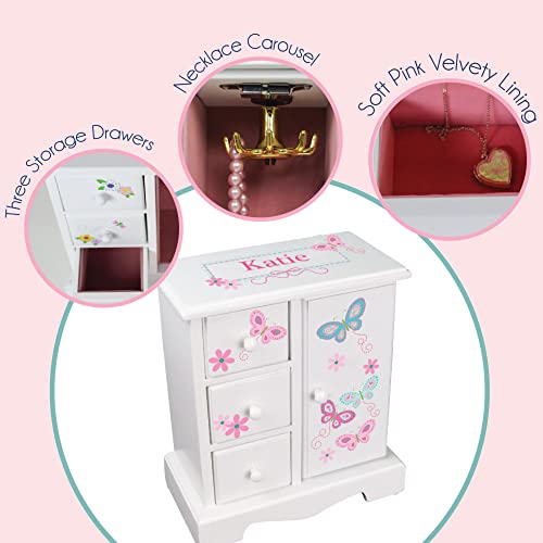 My Bambino Personalized Girls Jewelry Armoire Chest Box With Kitty Cat Design #TOP4