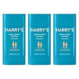 Harry's Antiperspirant Deodorant, Sweat & Odor Control Antiperspirant for Men, Redwood, 2.5 oz Pack of 3